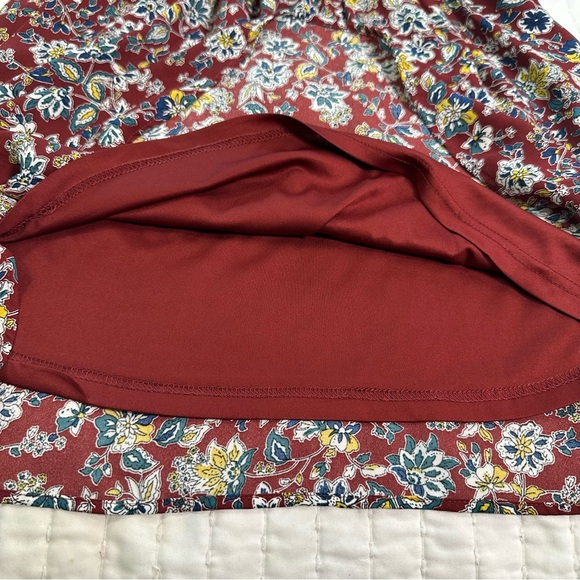 DR2 Floral Dress Doble V-Neck Tie Waist Cap Sleeve With Pockets and Side Zipper - Picture 8 of 16